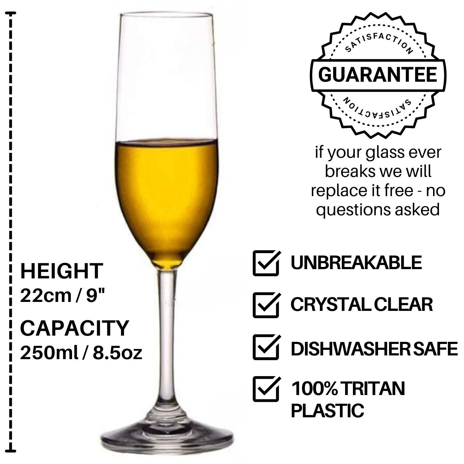Plastic Champagne Flute | Tritan Champagne Glasses | Plastic Flute Glassware