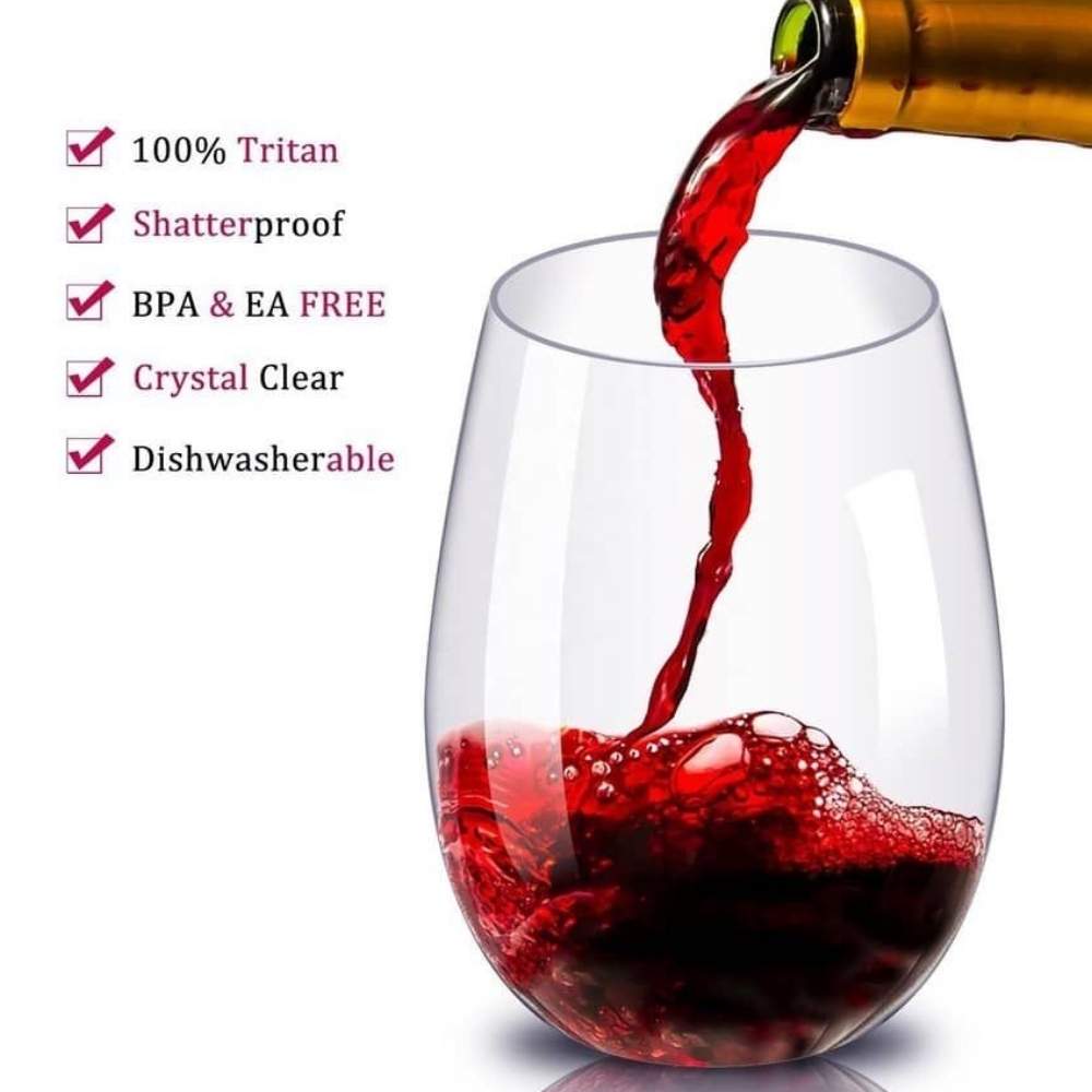 Plastic Stemless Wine Glasses | Shatter-Resistant Stemless Wine Glass | Plastic Stemless Glassware: image 2